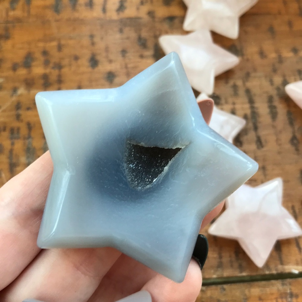 Agate Druzy Crystal Star